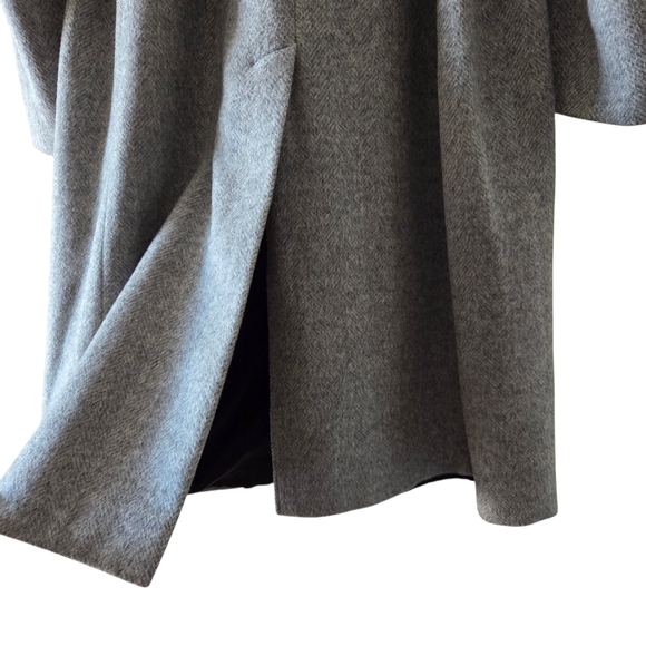 McGregor Women's Coat Gray Size EU 42 US XL Wool Belted Pockets Button Down - Picture 12 of 15